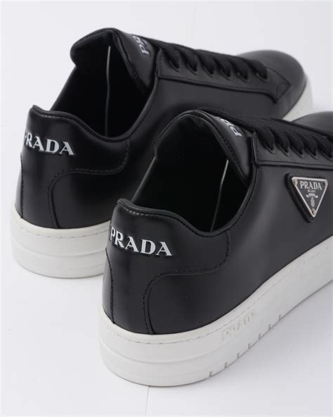 prada leather and technical fabric sneakers|prada black sneakers women's.